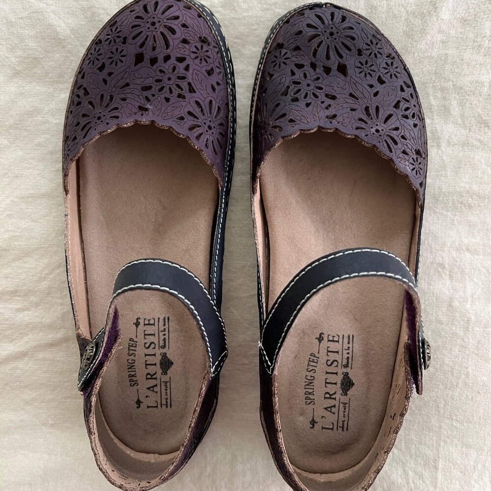 L'Artiste Kysandra-PRM Deep Purple Size 8.5/39 NWOT